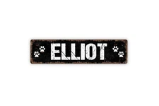 Custom Pet Name Sign - Rustic Metal Street or Door Plaque