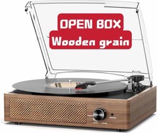 Vinyl Record Player Turntable Bluetooth 3 Speed Built-in Speakers Retro Portable