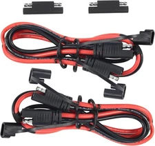 [2 Pack] KUNCAN SAE to Extension Cable - DC Power Heavy Duty 12AWG Black 