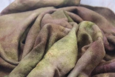 Pale Camo HAND DYED RUG HOOKING WOOL  1/8 yard  Spotted Cur  Green Brown