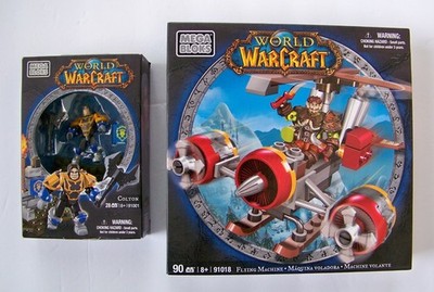 Lot of 2 Mega Bloks World of Warcraft sets: 91018  Flying Machine & 91001 Colton