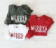 Merry Family Christmas Sweatshirts Family Matching