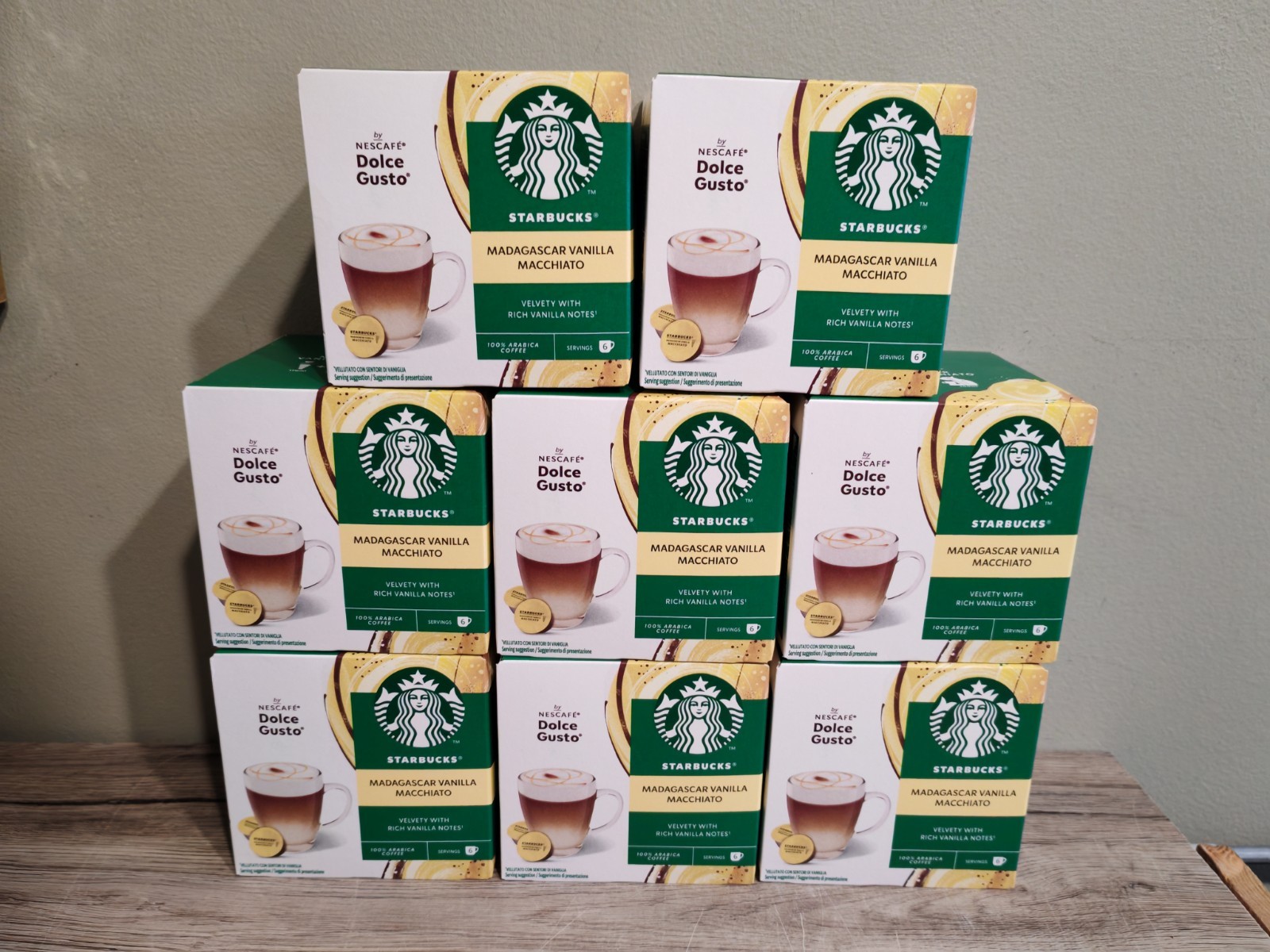 Starbucks Madagascar Vanilla Macchiato Pods Dolce Gusto 8 Boxes (48 Drinks) Nov