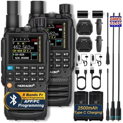 Multi-Band GMRS Walkie Talkies 8-Band Long Range