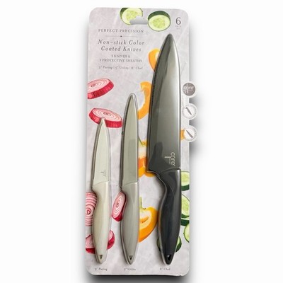 Core Kitchen x Perfect Precision - Chef s, Paring & Utility Knife Set - Gray
