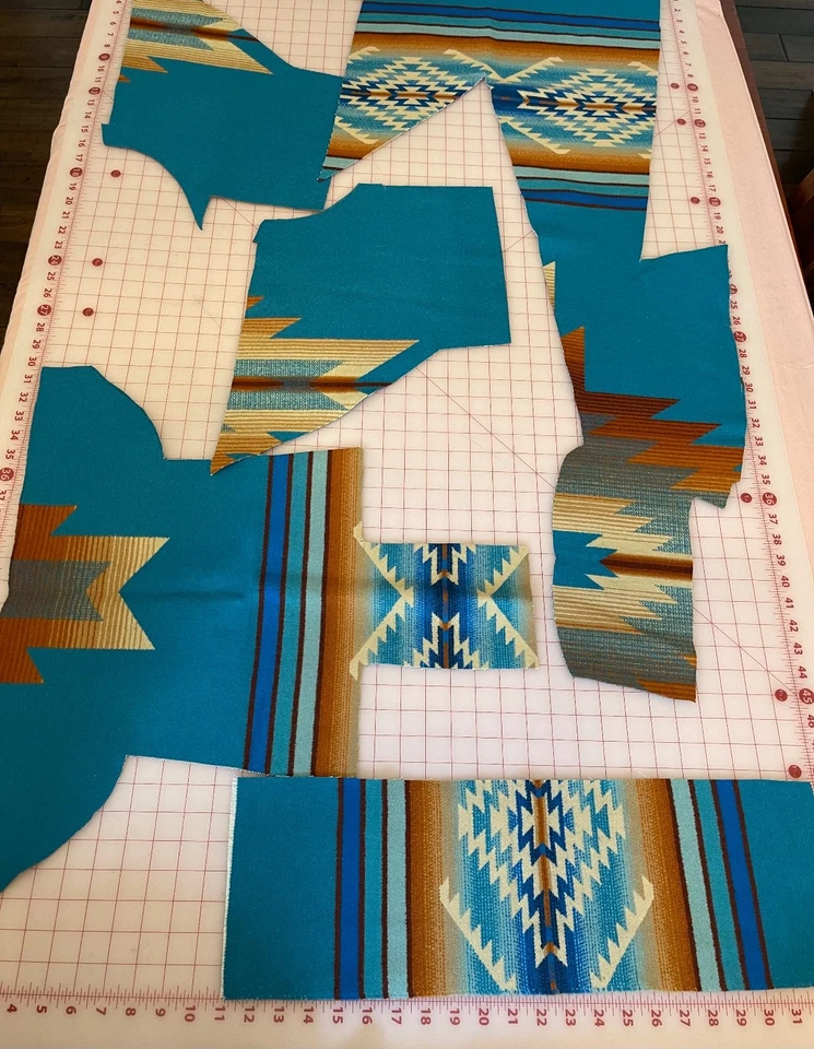 New Pendleton Wool blanket fabric remnants - Pagosa Springs - appx 1.13 lb - Image 2 of 4