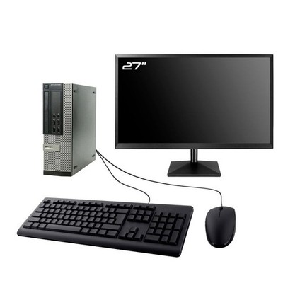 Dell Optiplex 9020 SFF Desktop PC i3-4130 8GB RAM SSD 500GB 27'' WLAN W11