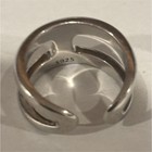 925 Sterling Silver Open Cuff Band Ring, Silver Tone, No Stone — photo 1