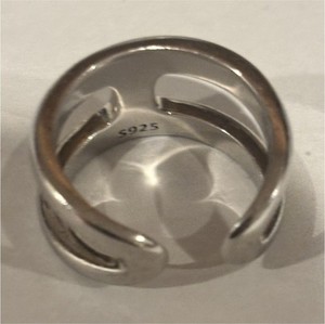 925 Sterling Silver Open Cuff Band Ring, Silver Tone, No Stone