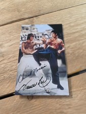 BRUCE LEE & CHUCK NORRIS -Repro-Autogramm -ca. 10x16 (1057)
