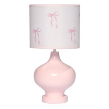 Lambs Ivy Coquette Floral Aesthetic Pink Bows Lamp with Shade