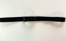 No Show Stretch Elastic Belt with Flat Buckle Black
