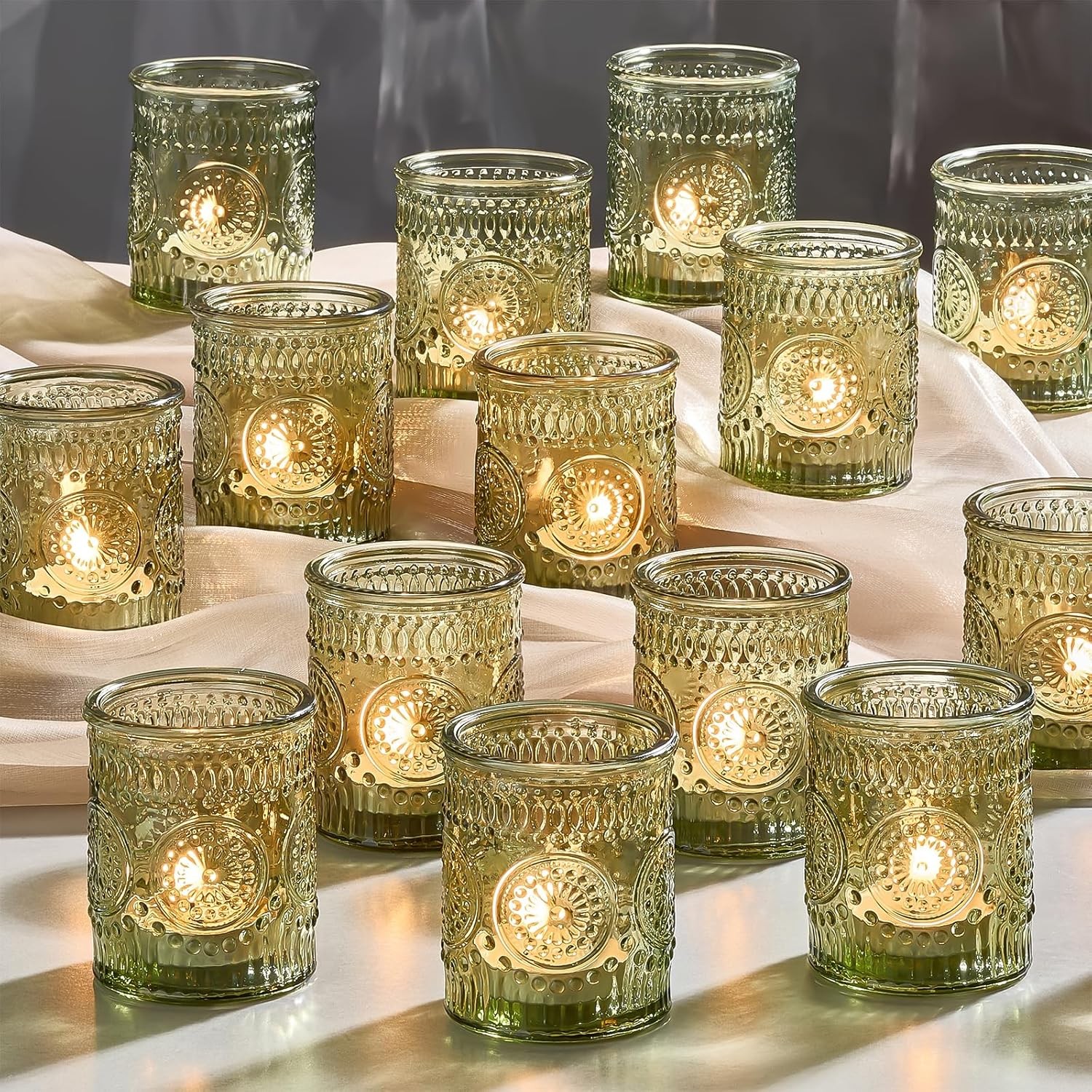 30 Pack Clear Glass Votive Candle Holders Vintage Candle Holder Bulk Tealight