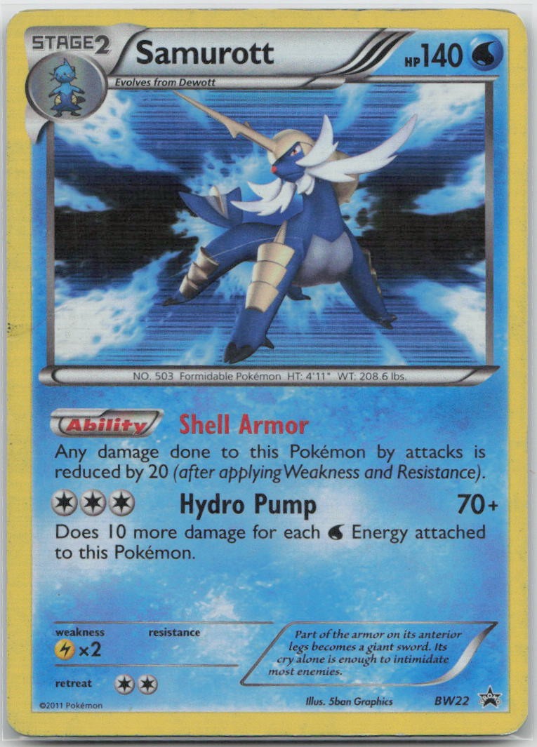 Samurott - Holo Promo Black and White Promos BW22 dmg
