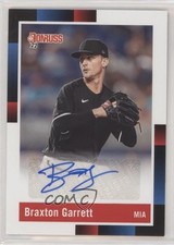 2022 Panini Donruss Retro 1988 Signatures Braxton Garrett #R88S-BG Auto 0c3