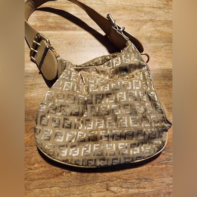 Fendi Zucchino canvas oyster bag