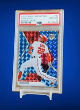2020 Juan Soto Blue Refractor /99 PSA 10 POP 2 1st Year Mosaic Chronicles Prizm