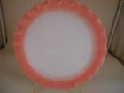 Vintage Hazel Atlas MCM  Pink Crinoline Ripple 10.5" Large Dinner Plate