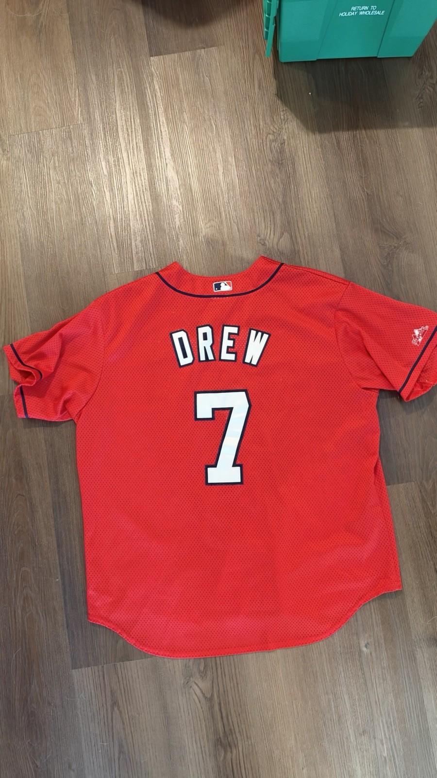 Majestic J.D Drew #7 St. Louis Cardinals Red Mesh Baseball Jersey Men's 2XL