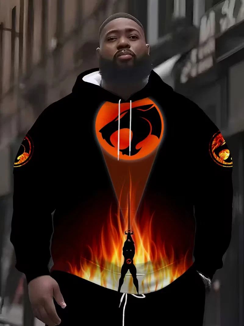 Men's Colorful Sweatshirts Hoodie sleeve oversized BIG size 5XL