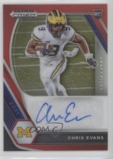 2021 Panini Prizm Draft Picks Red 130/199 Chris Evans #DPA-CEV Auto 1cc7