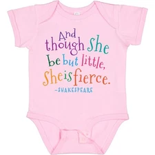 Inktastic Funny Shakespeare Quote Baby Bodysuit William Humor Though She Be But