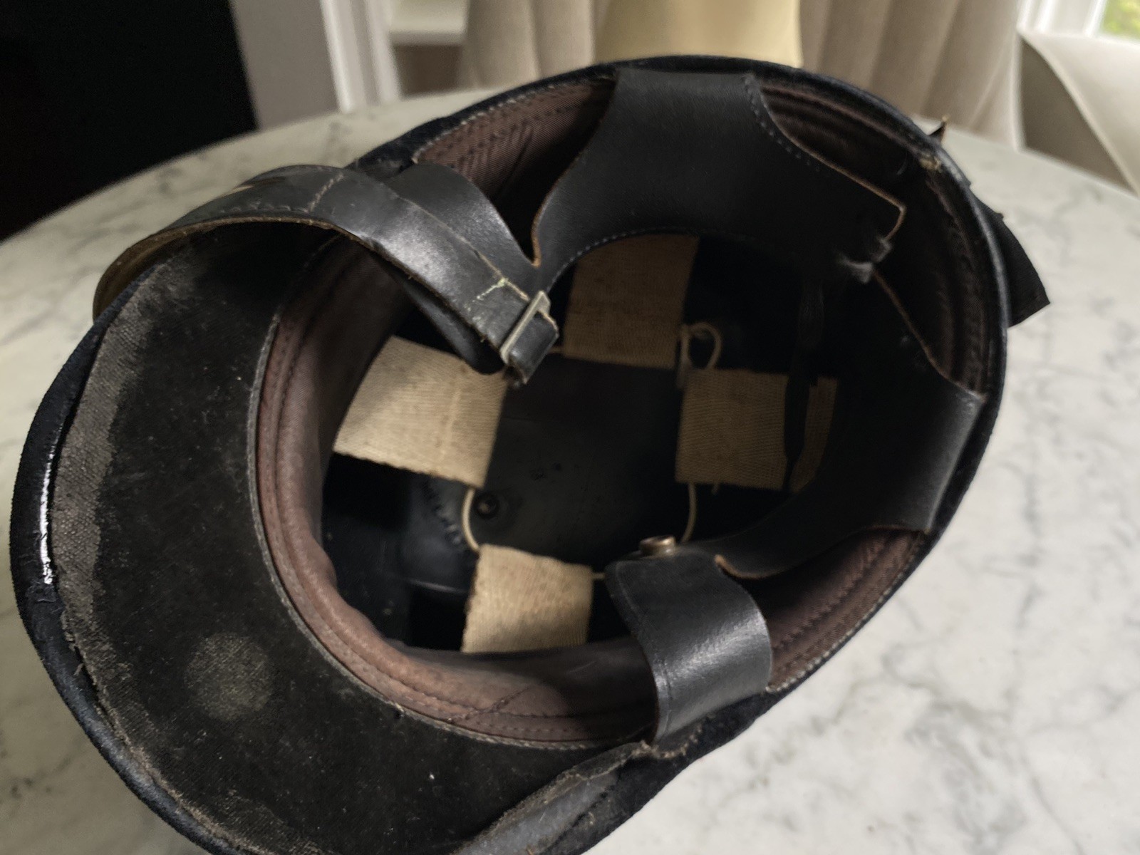 Vintage Riding Hat velvet Helmet Polo Fox Hunting equestrian Hunt Cap - display