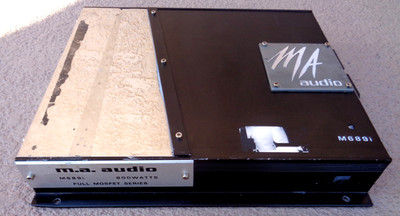 MA AUDIO M689i 800W 2 CHANNEL CAR AUDIO AMPLIFIER AS IS FOR PARTS OR REPAIR
