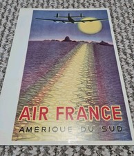 6 Vintage posters with Air France Sample Menus Collection De Musee Air France