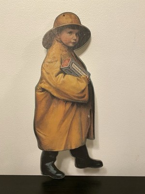 Vintage 1991 Nabisco Uneeda Biscuit Boy Die Cut Advertising Sign Nostalgia Ink