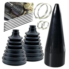 Upgrade 2PCS CV Boot,Thickened Neoprene Rubber Material with 4 Stainless Steel 