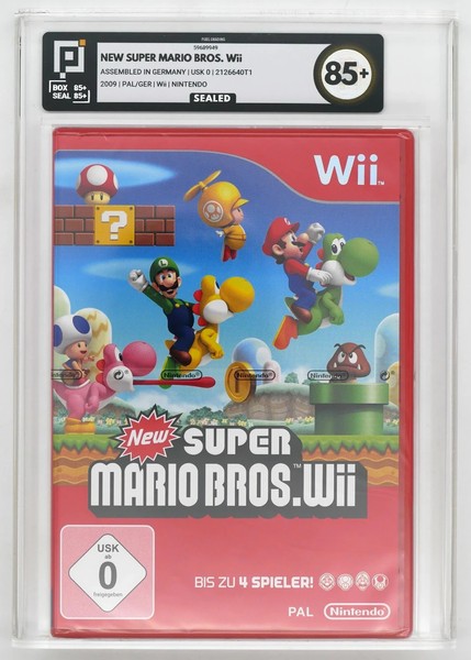 New Super Mario Bros. Wii | Nintendo WII | Sealed | Pixel Grading 85+ | Pal/Ger-image