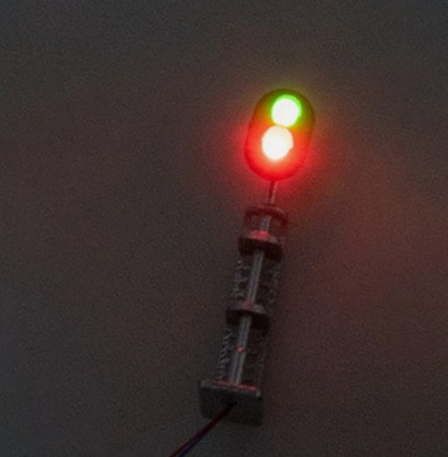 3pcs model railway N ratio 1:160 track signal 2-LED green red Block light - Picture 4 of 10