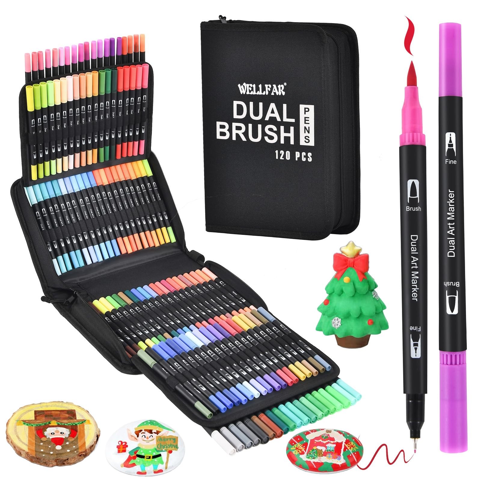 No Bleed &ndash; Dual Felt Tip (fine & Brus...