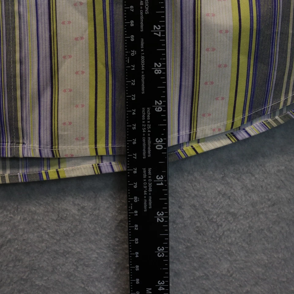 Camisa Brooklyn Express Para Hombre XL Informal Bolsillo Abotonado Rayas Manga Larga Foto 4 de 4