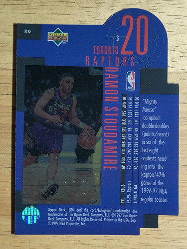 1996-97 UD3 #26 Damon Stoudamire - Picture 2 of 2