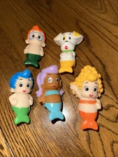 Set of 5 BUBBLE GUPPIES FINGER PUPPETS Plastic Bath Toys Lot