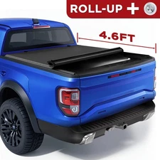 4.6FT Roll Up Tonneau Cover For 2022-2025 Ford Maverick Truck Bed Waterproof New
