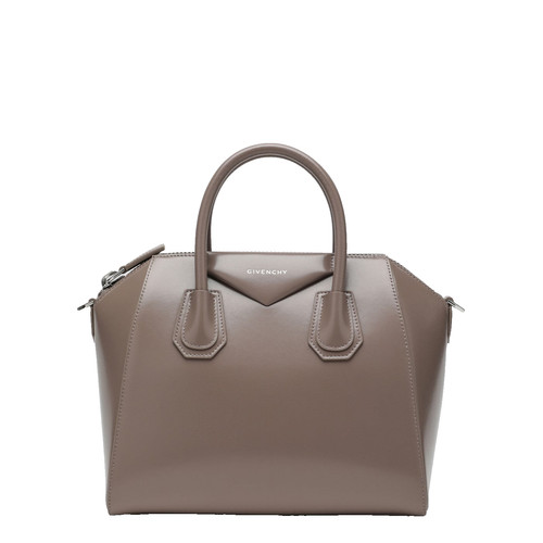 GIVENCHY Antigona Small Taupe Leather Top Handle Bag New & Authentic