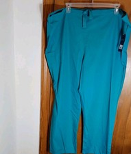 Cherokee Workwear Scrubs Pants Unisex Drawstring Cargo Pants 4100 Teal Blue 2XL
