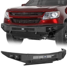 Stubby Front Bumper Steel w/Skid Plate & LED ...
