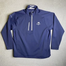 Zero Restriction 1/4 Zip Pullover Mens XXL 2XL US Open 2021 Tennis Blue Logo