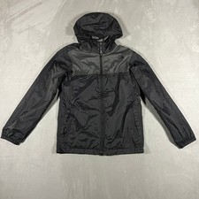 The North Face Jacket Boys Large 14/16 Black DryVent Hooded Rain Windbreaker