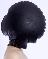 Latex Gummi Rubber inflated Mask Hood breathing tubes zip customized 0.4mm 206