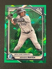 Brandon Mayea 2024 Bowman Chrome Sapphire Green Refractor /99 Yankees 