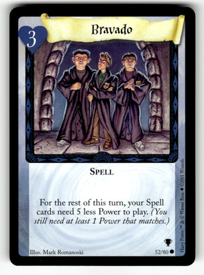 Harry Potter Bravado Spell 2001 Trading Card Game Wizards 52/80
