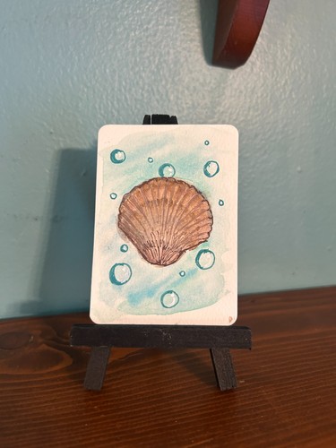 Original Mini Watercolor Seashell ACEO | Beach Coastal Decor | Vacay Vibes #2