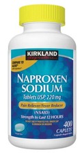 Kirkland Naproxen Sodium 220mg Pain & Fever Reducer 400 Caplets EXP 06/2026