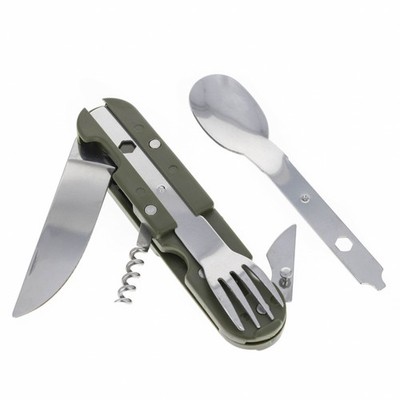 ASR Outdoor 6 in 1 Camping Utensil Multi-Tool with Carrying Case