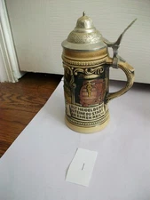 Gerz Heidelberg German Beer Stein with lid -Small 7" tall by 3" diameter-Pick 1